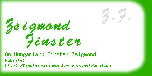 zsigmond finster business card
